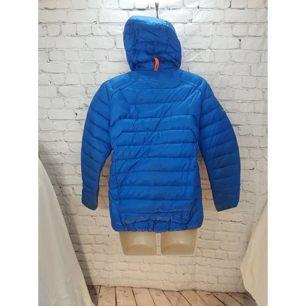Ralph Lauren RLX 730 Boys Size M Blue/Orange LIGHTWEIGHT Puffer Jacket W/ Hood.